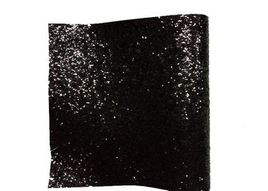 Κίνα PU υφαντικός κοντόχοντρος ακτινοβολεί μαύρη ταπετσαρία 25cm*138cm καλυμμάτων τοίχων υφάσματος εργοστάσιο